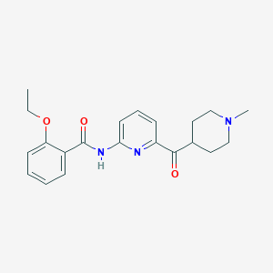 molecular formula C21H25N3O3 B13992691 2-Ethoxy-N-[6-[(1-methyl-4-piperidinyl)carbonyl]-2-pyridinyl]benzamide CAS No. 613677-70-6