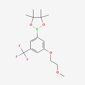 molecular formula C16H22BF3O4 B13992715 2-(3-(2-Methoxyethoxy)-5-(trifluoromethyl)phenyl)-4,4,5,5-tetramethyl-1,3,2-dioxaborolane 