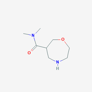 molecular formula C8H16N2O2 B1399272 N,N-dimethyl-1,4-oxazepane-6-carboxamide CAS No. 1316223-40-1