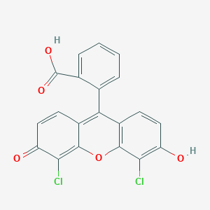 molecular formula C20H10Cl2O5 B13992766 2-(4,5-Dichloro-6-hydroxy-3-oxo-3h-xanthen-9-yl)benzoic acid CAS No. 81-87-8