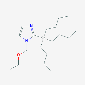molecular formula C18H36N2OSn B13992781 1-ethoxymethyl-2-tributylstannanyl-1H-imidazole CAS No. 438554-19-9