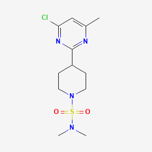 molecular formula C12H19ClN4O2S B1399280 4-(4-氯-6-甲基嘧啶-2-基)-N,N-二甲基哌啶-1-磺酰胺 CAS No. 1316222-50-0