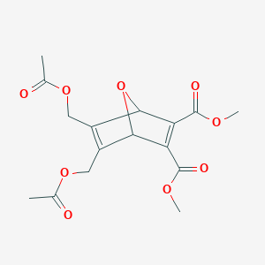 molecular formula C16H18O9 B13992817 Dimethyl 5,6-bis(acetyloxymethyl)-7-oxabicyclo[2.2.1]hepta-2,5-diene-2,3-dicarboxylate CAS No. 71388-52-8