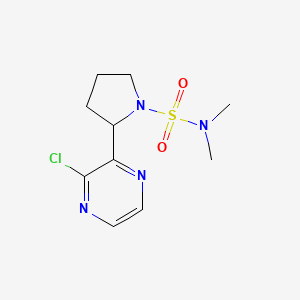 molecular formula C10H15ClN4O2S B1399283 2-(3-chloropyrazin-2-yl)-N,N-dimethylpyrrolidine-1-sulfonamide CAS No. 1316222-59-9
