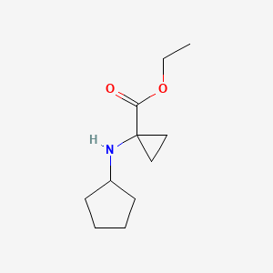 molecular formula C11H19NO2 B13992839 Ethyl 1-(cyclopentylamino)cyclopropanecarboxylate CAS No. 755039-57-7