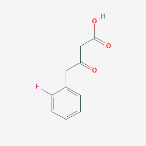 molecular formula C10H9FO3 B1399288 3-Oxo-4-(2-fluorophenyl)butanoic acid CAS No. 1987320-56-8