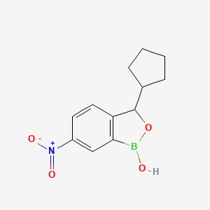 molecular formula C12H14BNO4 B13992885 3-Cyclopentyl-6-nitrobenzo[c][1,2]oxaborol-1(3H)-ol 