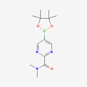 molecular formula C13H20BN3O3 B13992903 N,N-Dimethyl-5-(4,4,5,5-tetramethyl-1,3,2-dioxaborolan-2-yl)pyrimidine-2-carboxamide CAS No. 1443111-88-3