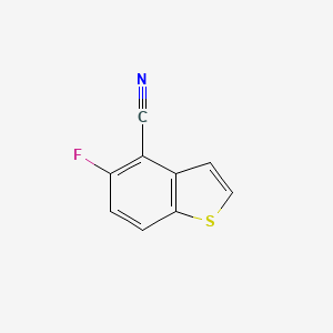 molecular formula C9H4FNS B13992914 5-Fluorobenzo[B]thiophene-4-carbonitrile 