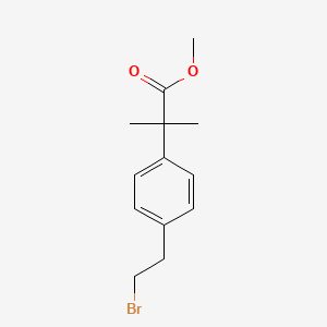 molecular formula C13H17BrO2 B13992921 Methyl 2-(4-(2-bromoethyl)phenyl)-2-methylpropanoate 