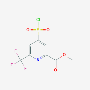 molecular formula C8H5ClF3NO4S B13993003 Methyl 4-(chlorosulfonyl)-6-(trifluoromethyl)pyridine-2-carboxylate 