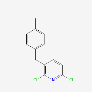 molecular formula C13H11Cl2N B13993006 2,6-Dichloro-3-(4-methylbenzyl)pyridine 