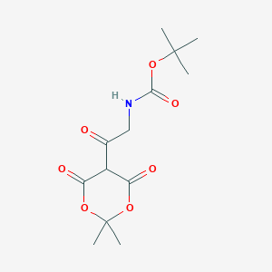 molecular formula C13H19NO7 B13993078 tert-Butyl 2-(2,2-dimethyl-4,6-dioxo-1,3-dioxan-5-yl)-2-oxoethylcarbamate 