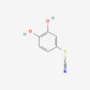 molecular formula C7H5NO2S B13993085 3,4-Dihydroxyphenyl thiocyanate CAS No. 5393-22-6