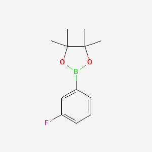 molecular formula C12H16BFO2 B1399313 2-(3-Fluorophenyl)-4,4,5,5-tetramethyl-1,3,2-dioxaborolane CAS No. 936618-92-7