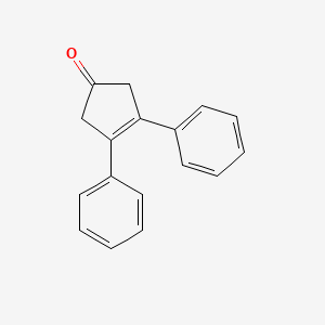 molecular formula C17H14O B13993176 3,4-Diphenylcyclopent-3-en-1-one CAS No. 7402-06-4