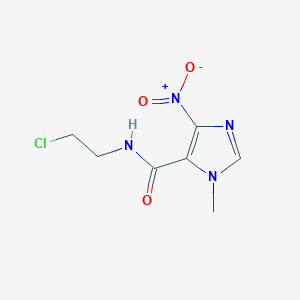 molecular formula C7H9ClN4O3 B13993180 N-(2-Chloroethyl)-1-methyl-4-nitro-1H-imidazole-5-carboxamide CAS No. 7464-69-9