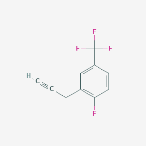 molecular formula C10H6F4 B1399320 1-Fluoro-2-(prop-2-yn-1-yl)-4-(trifluoromethyl)benzene CAS No. 2229492-89-9