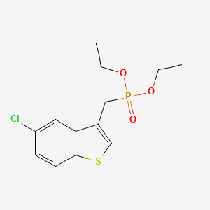molecular formula C13H16ClO3PS B1399324 Diethyl [(5-chloro-1-benzothiophen-3-yl)methyl]phosphonate CAS No. 862094-14-2