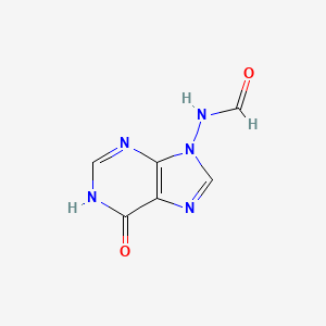 molecular formula C6H5N5O2 B13993241 N-(6-oxo-3H-purin-9-yl)formamide CAS No. 89488-16-4