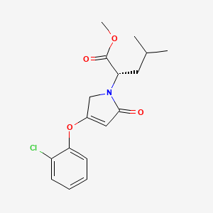 molecular formula C17H20ClNO4 B1399325 (S)-methyl 2-(4-(2-chlorophenoxy)-2-oxo-2,5-dihydro-1H-pyrrol-1-yl)-4-methylpentanoate CAS No. 1191997-63-3