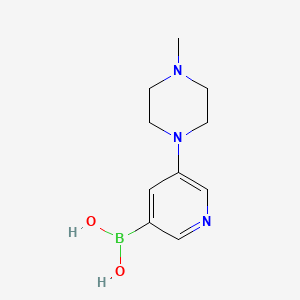 molecular formula C10H16BN3O2 B1399328 (5-(4-甲基哌嗪-1-基)吡啶-3-基)硼酸 CAS No. 1286778-37-7