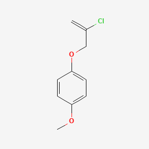 molecular formula C10H11ClO2 B13993280 1-[(2-Chloroprop-2-en-1-yl)oxy]-4-methoxybenzene CAS No. 53299-54-0