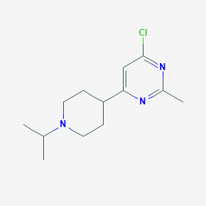 molecular formula C13H20ClN3 B1399331 4-Chloro-6-(1-isopropylpiperidin-4-yl)-2-methylpyrimidine CAS No. 1316221-32-5