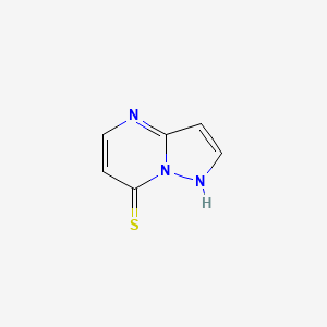 molecular formula C6H5N3S B13993315 Pyrazolo[1,5-a]pyrimidine-7(4H)-thione 