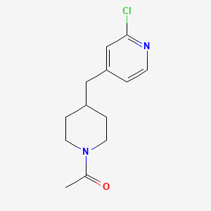 molecular formula C13H17ClN2O B1399333 1-(4-((2-氯吡啶-4-基)甲基)哌啶-1-基)乙酮 CAS No. 1316217-97-6