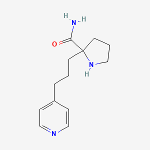 molecular formula C13H19N3O B1399335 2-(3-(Pyridin-4-yl)propyl)pyrrolidine-2-carboxamide CAS No. 1316222-65-7