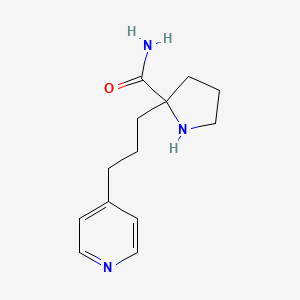 molecular formula C13H19N3O B1399335 2-(3-Pyridin-4-yl-propyl)-pyrrolidine-2-carboxylic acid amide CAS No. 1316222-65-7