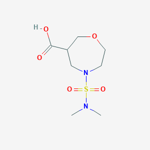 molecular formula C8H16N2O5S B1399337 4-(N,N-Dimethylsulfamoyl)-1,4-oxazepane-6-carboxylic acid CAS No. 1316223-28-5