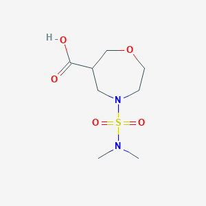 B1399337 4-(Dimethylsulfamoyl)-1,4-oxazepane-6-carboxylic acid CAS No. 1316223-28-5