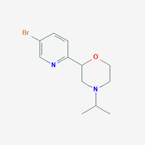 molecular formula C12H17BrN2O B1399338 2-(5-溴吡啶-2-基)-4-异丙基吗啉 CAS No. 1316227-48-1