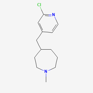 molecular formula C13H19ClN2 B1399339 4-[(2-Chloropyridin-4-yl)methyl]-1-methylazepane CAS No. 1316218-44-6