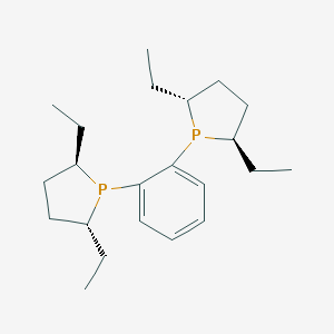 molecular formula C22H36P2 B139934 (-)-1,2-Bis((2R,5R)-2,5-diethylphospholano)benzene CAS No. 136705-64-1