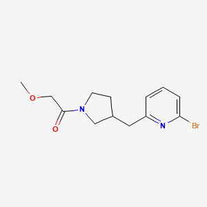 molecular formula C13H17BrN2O2 B1399340 1-(3-((6-Bromopyridin-2-yl)methyl)pyrrolidin-1-yl)-2-methoxyethanone CAS No. 1316221-42-7