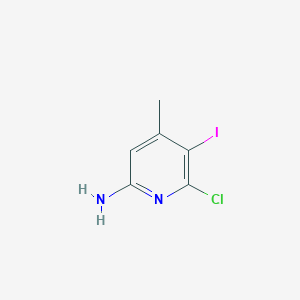 molecular formula C6H6ClIN2 B13993403 6-Chloro-5-iodo-4-methylpyridin-2-amine 