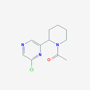molecular formula C11H14ClN3O B1399341 1-(2-(6-Chloropyrazin-2-yl)piperidin-1-yl)ethanone CAS No. 1316225-06-5