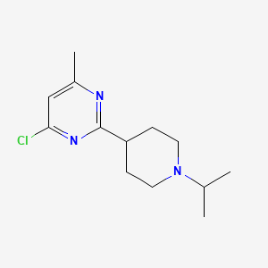 molecular formula C13H20ClN3 B1399347 4-Chloro-2-(1-isopropylpiperidin-4-yl)-6-methylpyrimidine CAS No. 1316218-47-9