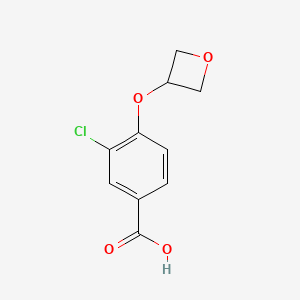 molecular formula C10H9ClO4 B13993488 3-Chloro-4-(3-oxetanyloxy)benzoic acid 