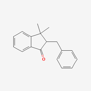 molecular formula C18H18O B13993525 2-benzyl-3,3-dimethyl-2H-inden-1-one CAS No. 17490-04-9