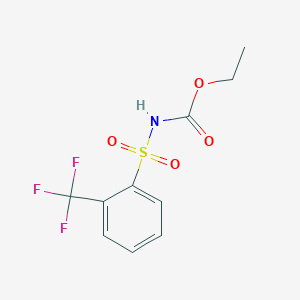 molecular formula C10H10F3NO4S B13993550 Ethyl [2-(trifluoromethyl)benzene-1-sulfonyl]carbamate CAS No. 3110-54-1