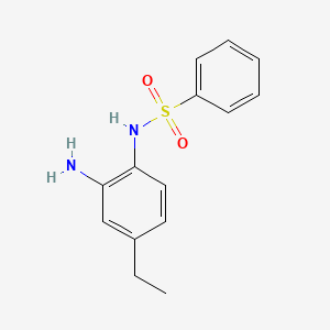 molecular formula C14H16N2O2S B13993555 N-(2-Amino-4-ethyl-phenyl)benzenesulfonamide CAS No. 7402-99-5