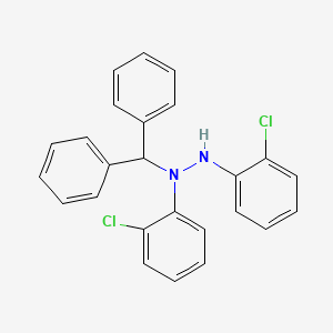 molecular formula C25H20Cl2N2 B13993622 1-Benzhydryl-1,2-bis(2-chlorophenyl)hydrazine CAS No. 32812-45-6
