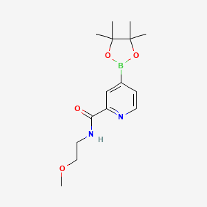 molecular formula C15H23BN2O4 B13993733 N-(2-Methoxyethyl)-4-(4,4,5,5-tetramethyl-1,3,2-dioxaborolan-2-yl)picolinamide 