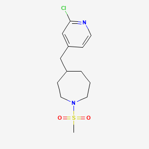 molecular formula C13H19ClN2O2S B1399374 4-((2-Chloropyridin-4-yl)methyl)-1-(methylsulfonyl)azepane CAS No. 1316218-00-4