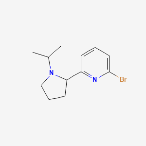 molecular formula C12H17BrN2 B1399376 2-Bromo-6-(1-isopropylpyrrolidin-2-yl)pyridine CAS No. 1316225-85-0