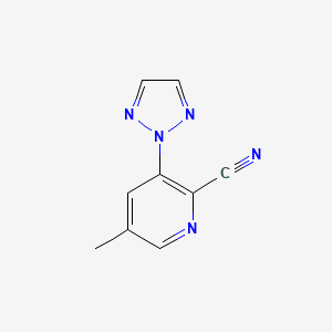 molecular formula C9H7N5 B13993771 5-methyl-3-(2H-1,2,3-triazol-2-yl)picolinonitrile 